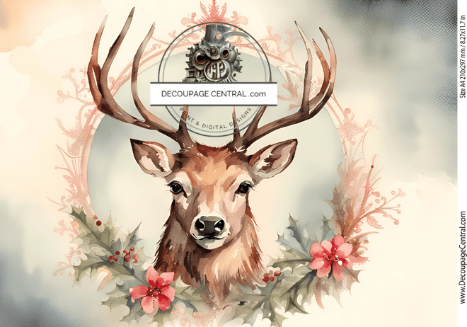 DIGITAL IMAGE: STAG. Instant Download - Decoupage Central