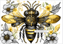 DIGITAL IMAGE: Steampunk Bee Instant Download - Decoupage Central