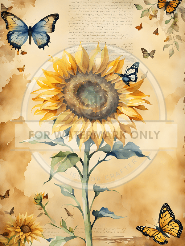 DIGITAL IMAGE: Sunflower - Decoupage Central