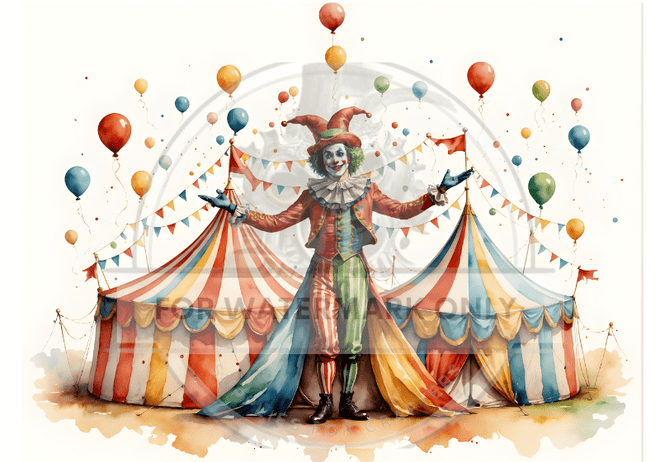 DIGITAL IMAGE: The Clown - Decoupage Central