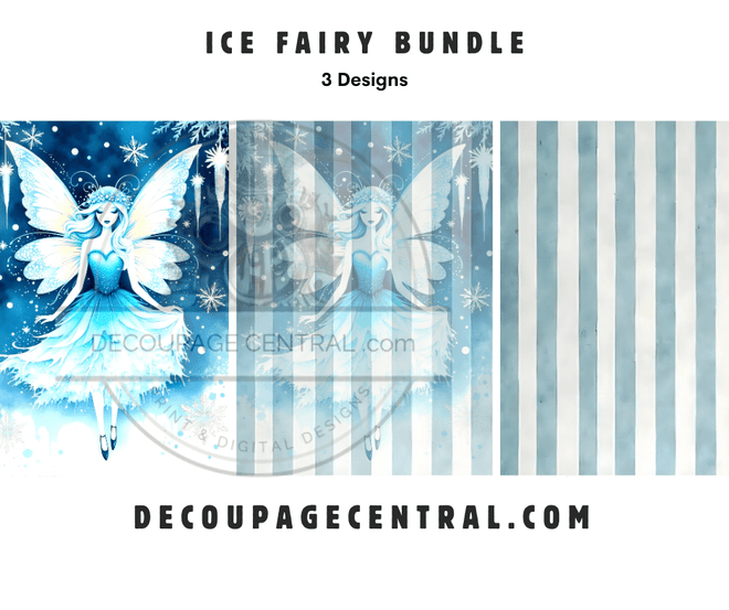 DIGITAL IMAGE: The Ice Fairy 3 design BUNDLE - Decoupage Central