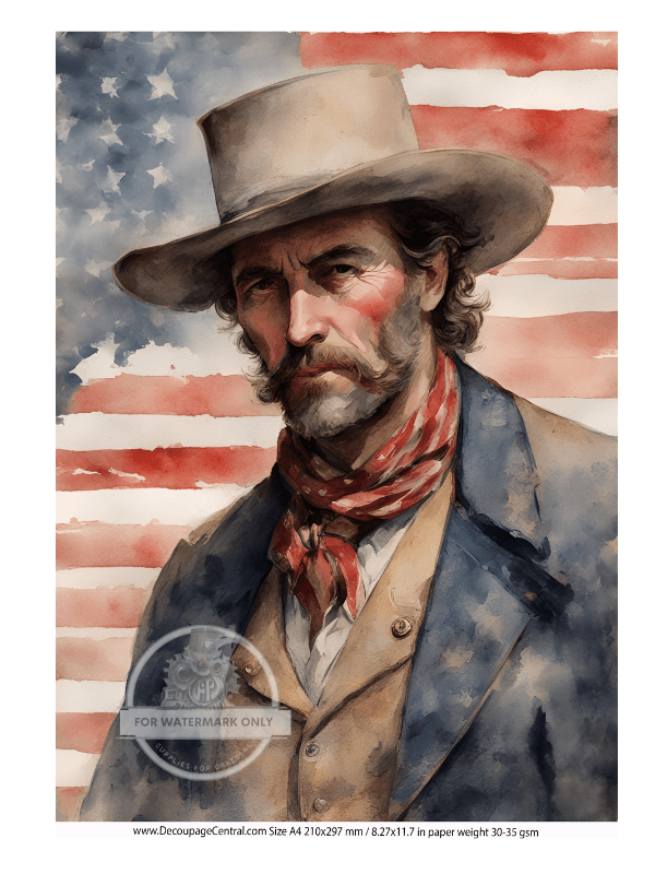 DIGITAL IMAGE: The Lawman Instant Download - Decoupage Central