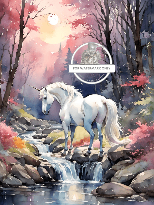 DIGITAL IMAGE: Unicorn Instant Download - Decoupage Central