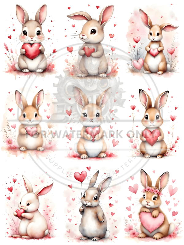 DIGITAL IMAGE: Valentine Bunny - Decoupage Central