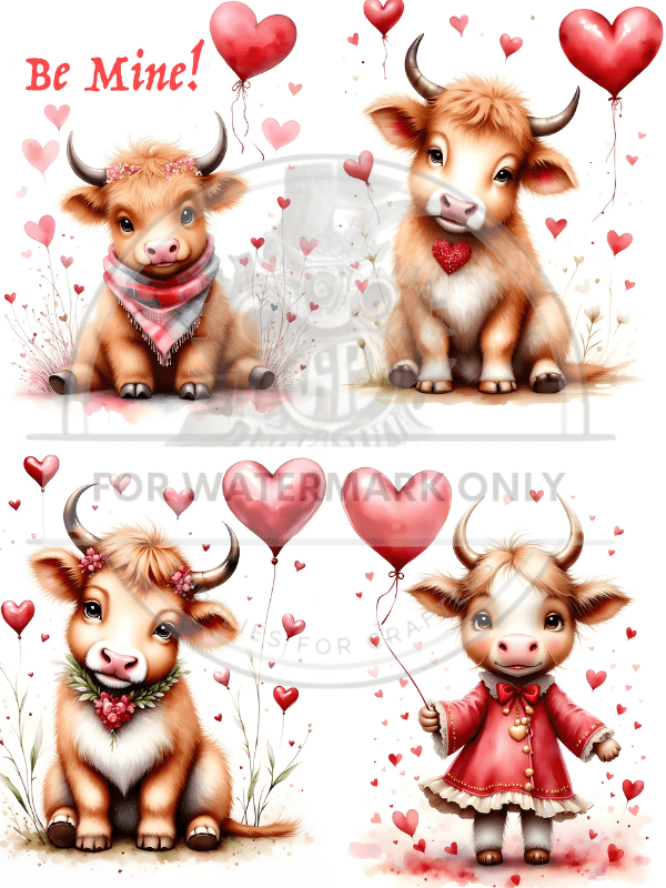 DIGITAL IMAGE: Valentine Cows! - Decoupage Central
