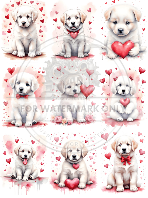 DIGITAL IMAGE: Valentine My Pup - Decoupage Central