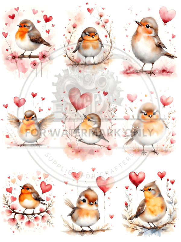 DIGITAL IMAGE: Valentine Robins - Decoupage Central