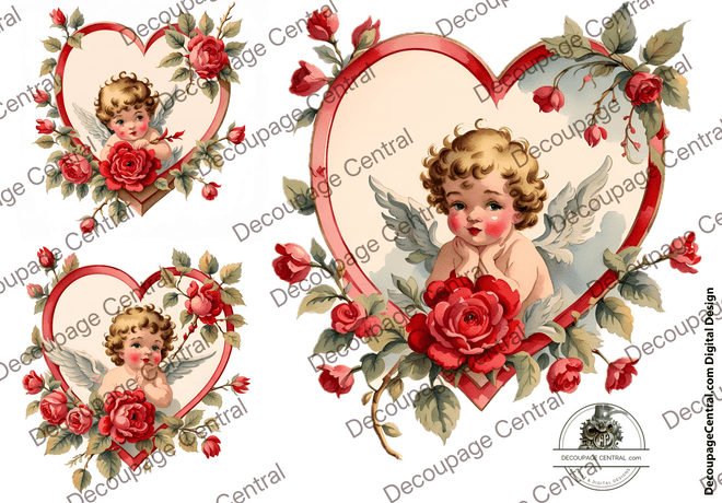 DIGITAL IMAGE: Vintage Valentine - Decoupage Central