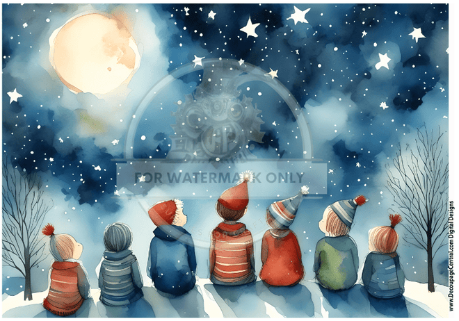 DIGITAL IMAGE: Waiting for Santa Instant Download - Decoupage Central