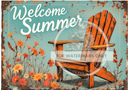 DIGITAL IMAGE: Welcome Summer Orange Adironack - Decoupage Central