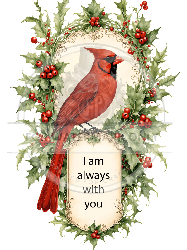 DIGITAL IMAGE: When Cardinals Are Near 2 Image Set Instant Download - Decoupage Central