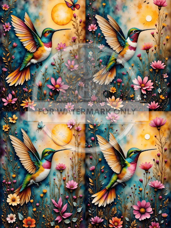 DIGITAL IMAGE: Wild Hummingbirds - Decoupage Central