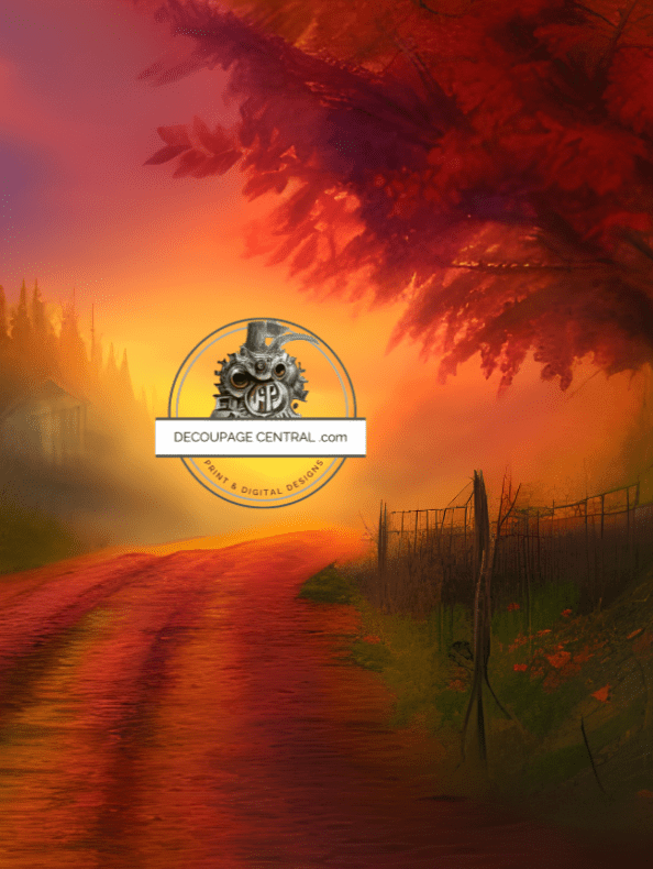 DIGITAL IMAGE:Backroads Instant Download - Decoupage Central