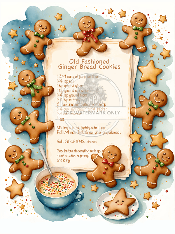 DIGITAL IMAGE:Cookie Recipe Instant Download - Decoupage Central