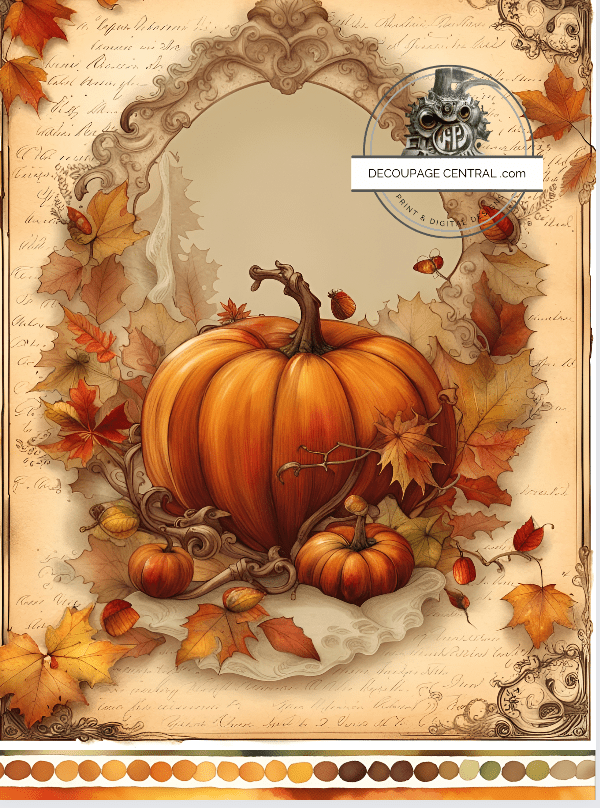 DIGITAL IMAGE:Just a Pumpkin Instant Download - Decoupage Central