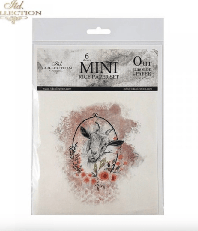 Farm Pals, ITD Mini Decoupage Set: 5.8 inch/6 pages - Decoupage Central
