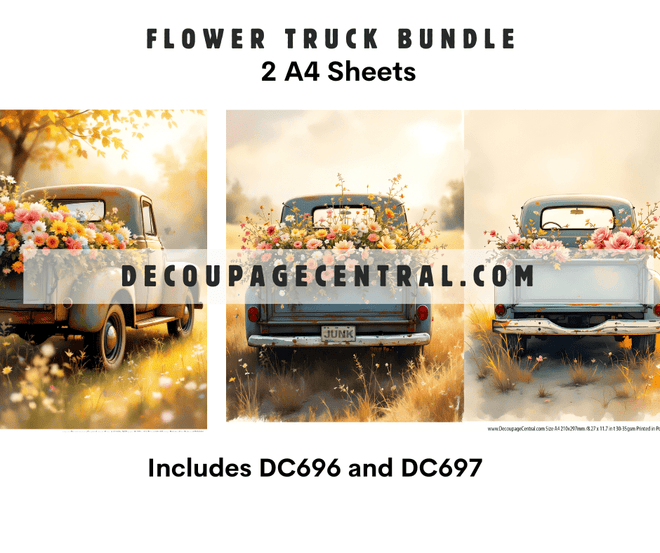 Flower Truck Bundle - Decoupage Central