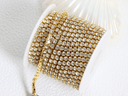 Gilded Crystal Rhinestone Chain – SS16 Crystal Trim (10 Yard Roll) - Decoupage Central