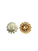 Golden Crystal Flower Flatbacks – 12 mm • 50 Pieces - Decoupage Central