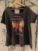 "Grace in Every Golden Leaf" Tee: A Rare Bird | LXL fits up to 2XL - Decoupage Central
