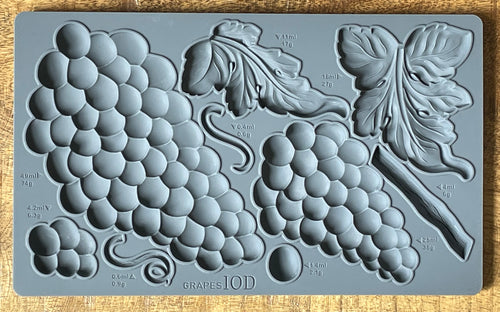 IOD Silicone Mould GRAPES,  Total Size 6" x 10"