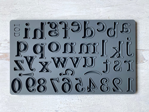 IOD Harper Alphabet, Silicone Mold 6 x 10 – Decoupage Central