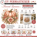 Harvest Romance UV DTF PermaSticker 4.21" x 3.96" - Decoupage Central