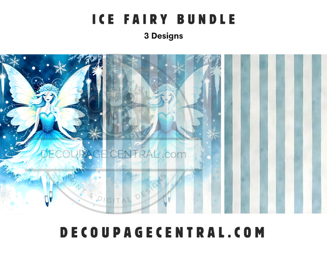 DIGITAL IMAGE:  The Ice Fairy 3 design BUNDLE