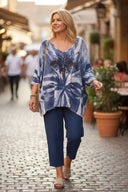"Indigo Wings" Tee: A Rare Bird | One Size Fits to 2X - Decoupage Central