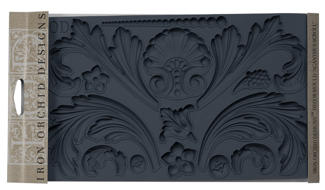 IOD Acanthus Silicone Mould, 6" x 10" - Decoupage Central