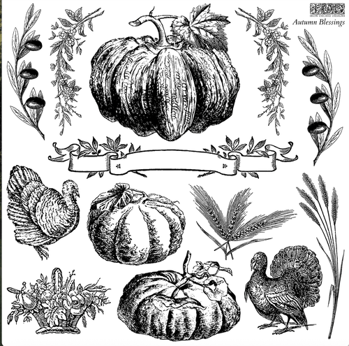 IOD Autumn Blessings Stamp Collection 12"x 12" - Decoupage Central