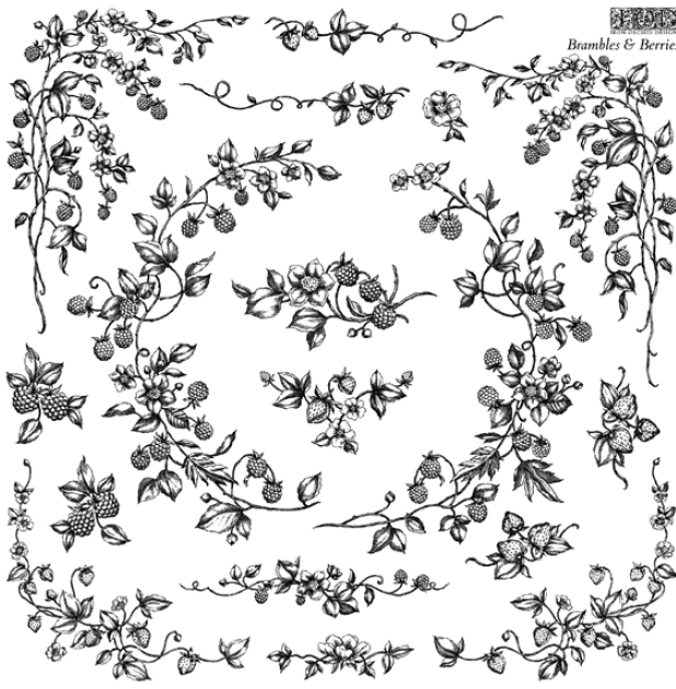IOD Brambles and Berries Stamp Collection 12"x 12" - Decoupage Central