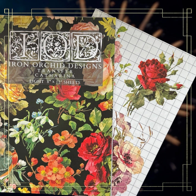 IOD Catharina, Rub on Transfer 12" x8" Pad. - Decoupage Central