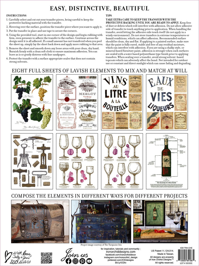 IOD CHEERS Rub on Transfer 12" x16" Retired - Decoupage Central