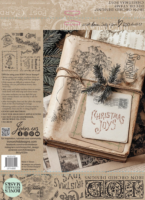 IOD Christmas Post Stamp Collection 12"x 12" - Decoupage Central