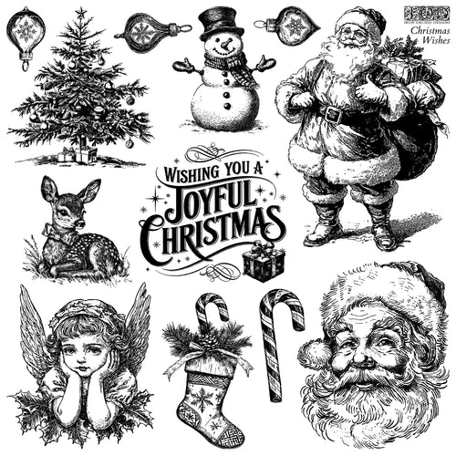 IOD Christmas Wishes Stamp Collection 12"x 12" - Decoupage Central