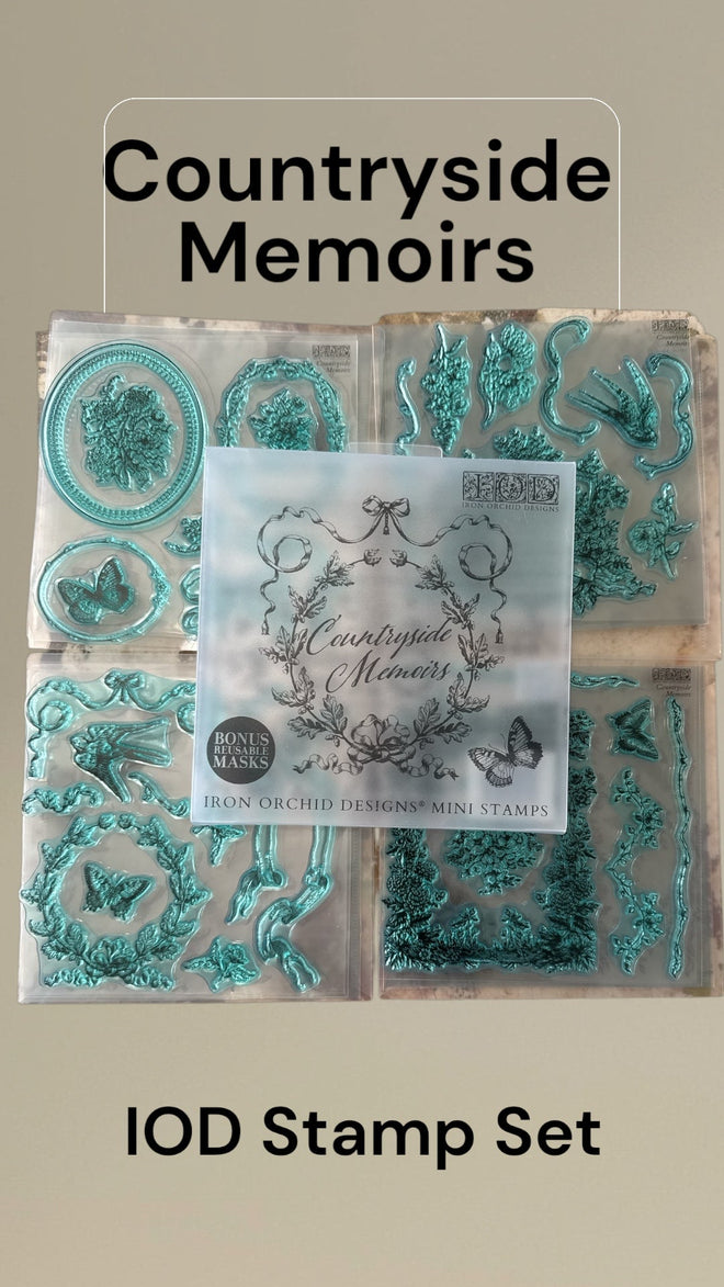 IOD Countryside Memoirs Stamp Collection 6"x 6" with case - Decoupage Central