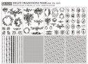 IOD Delft Traditions NOIR, Paint Inlays 12" x16" Pad, 8 pages - Decoupage Central
