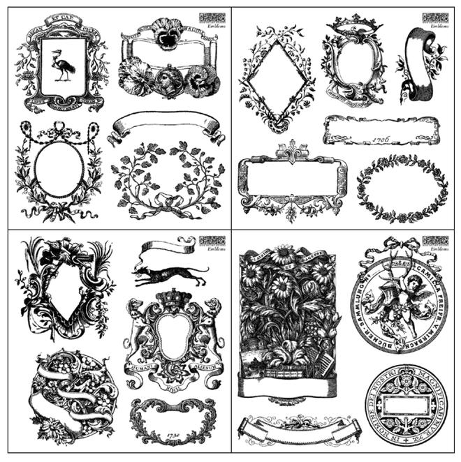 IOD Emblem Stamp Collection 6"x 6" with cases MUST HAVE! - Decoupage Central