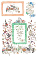 IOD Emily Clare Transfer , Rub on Transfer 12" x 8" Pad - Decoupage Central