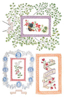 IOD Emily Clare Transfer , Rub on Transfer 12" x 8" Pad - Decoupage Central