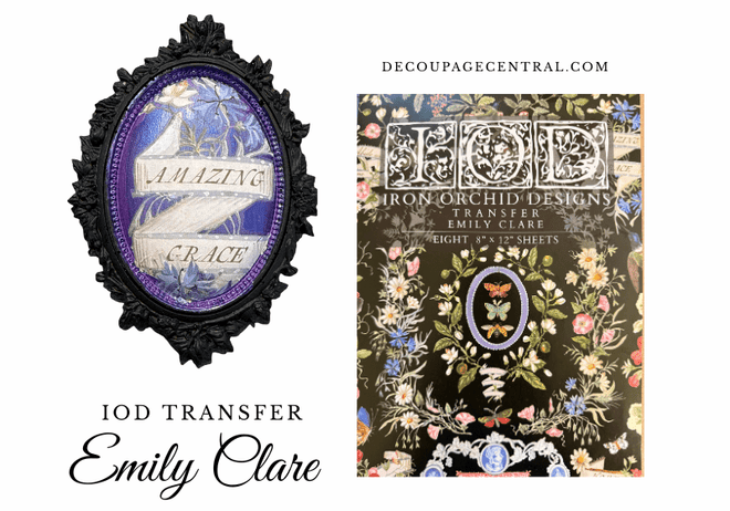 IOD Emily Clare Transfer , Rub on Transfer 12" x 8" Pad - Decoupage Central