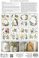 IOD Flora Greco Transfer , Rub on Transfer 12" x 8" Pad - Decoupage Central