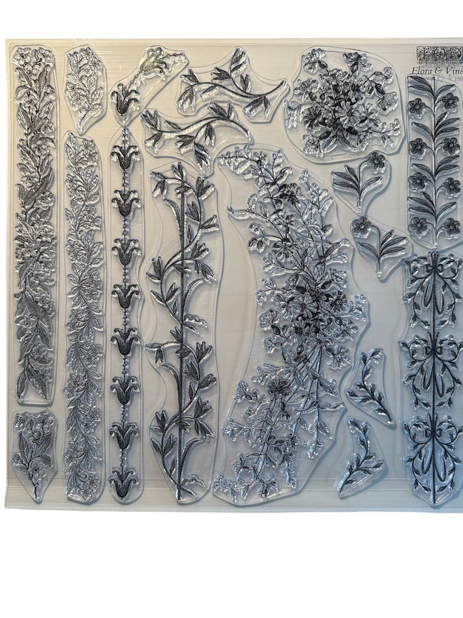 IOD Flora & Vine Stamp Collection 12"x 12" - Decoupage Central