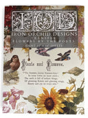 IOD Flowers by the Poets , Rub on Transfer 12" x16" Pad, 8 pages - Decoupage Central