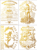 IOD GILDED GOLD FOIL Transfer Curated Signage, Rub on Transfer 12" x16" Pad - Decoupage Central