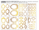 IOD GILDED GOLD FOIL Transfer Petits Ornements, Rub on Transfer 8" x12" Pad - Decoupage Central