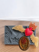 IOD Heraldry Silicone Mould, 6" x 10" - Decoupage Central