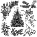 IOD Holly & Pine Stamp Collection 12"x 12" - Decoupage Central