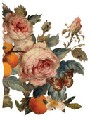 IOD JOIE DES ROSES, Rub on Transfer 12" x16" Pad, 8 pages - Decoupage Central